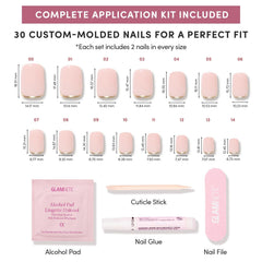 Glamnetic Goal Setter nails storage box with 30 nails and accessories.