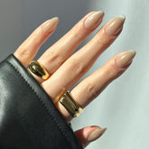 Glamnetic Honey Bun nails kit front view showing velvet finish for a chic neutral manicure