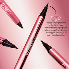 Glamnetic long-lasting hold eyeliner application enables secure lash wear.