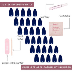 Glamnetic nail glue and tools included for quick, secure application