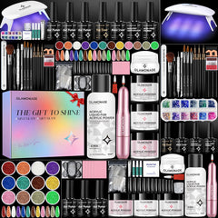 Glamonade acrylic nail kit beginners: comprehensive starter for at-home manicures and practice.