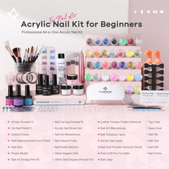 Glamonade acrylic nail kit portable UV lamp for at-home gel nails.