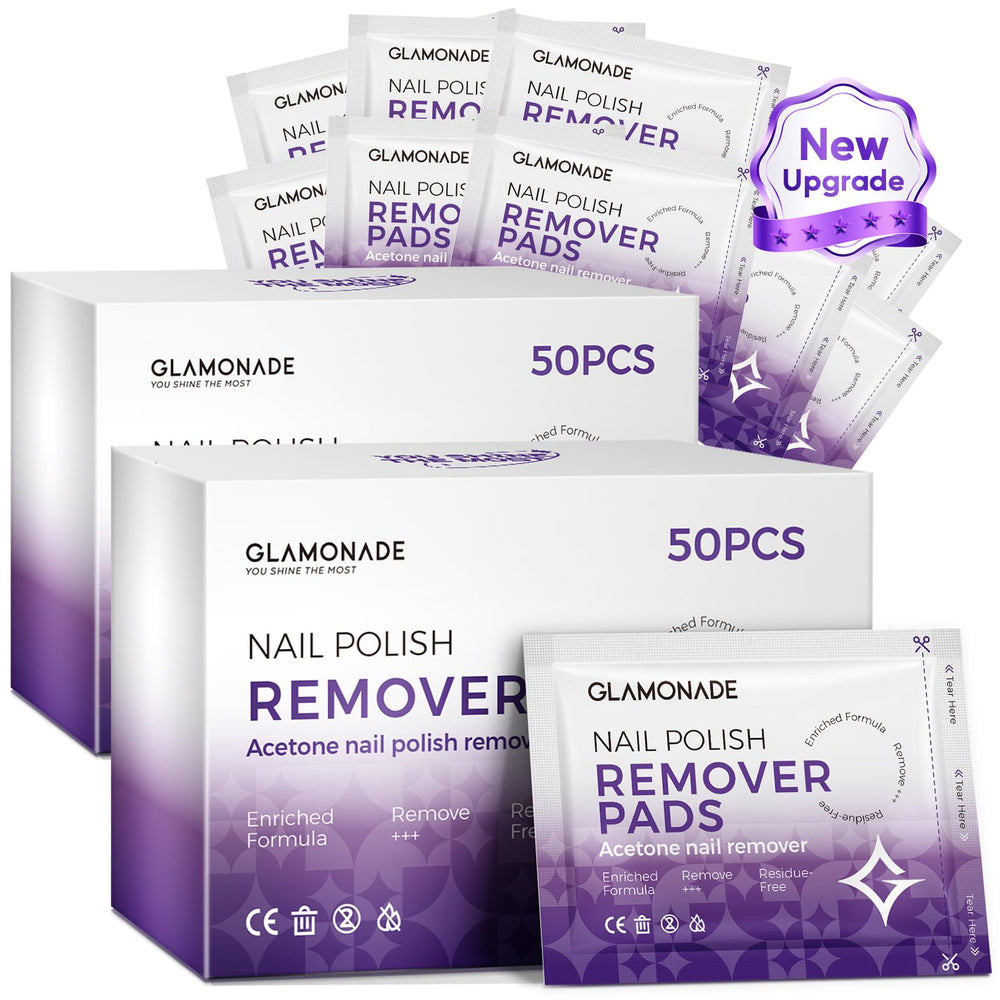 Glamonade remover pads pack closeup for large, efficient removal.