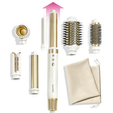 GlamUp 6-in-1 hot air styler long barrel enables full-length curls with ease