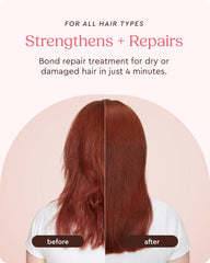 Glaze Glaziplex hair application scene highlights simple four-minute repair benefit.