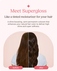 Glaze Supergloss Chocolate Gleam pump-dispense enables tidy color application.