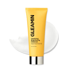 Gleamin Vitamin C Face Wash bottle pour demonstrates a gentle daily cleanse