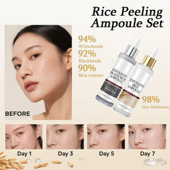 Gliowia rice ampoule texture closeup with natural enzymes.
