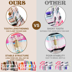 Glitinsel acrylic material book clips with smooth teeth for snag-free styling