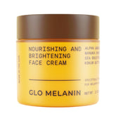 Glo Melanin Nourishing Face Cream bottle dispensing for daily hydration.