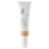 Glo Skin Beauty C-Shield moisturizer application demonstrates lightweight hydration with a sheer finish.