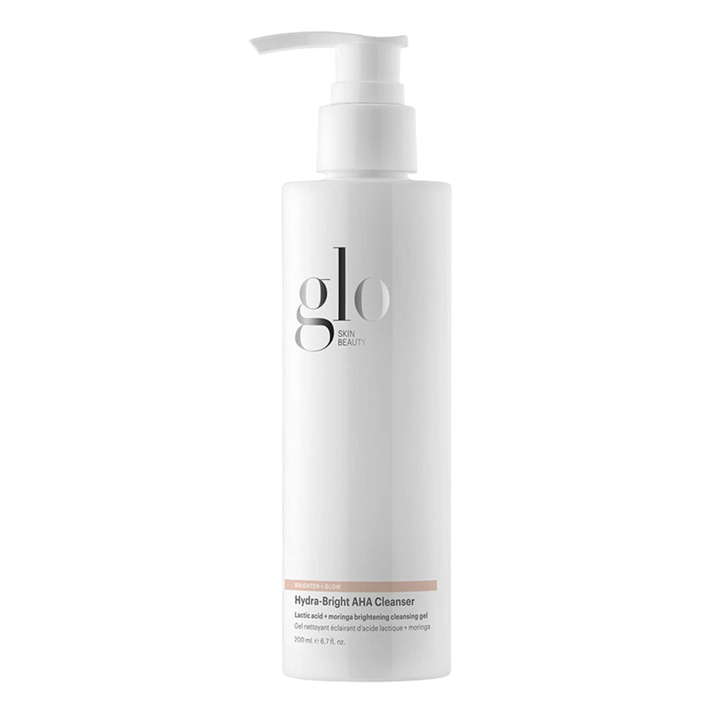 Glo Skin Beauty Hydra-Bright AHA Cleanser bottle for everyday cleansing benefits