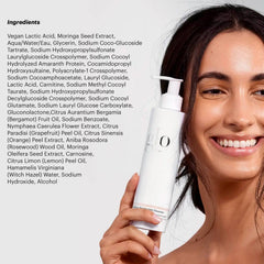 Glo Skin Beauty Hydra-Bright AHA Cleanser lactic acid exfoliation refines texture softly