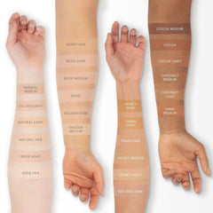 Honey Light swatch on skin from Glo Skin Beauty pressed base
