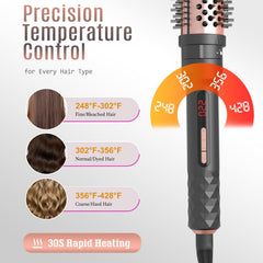 GloCurlX ceramic ionic barrel closeup highlights frizz-free shine.