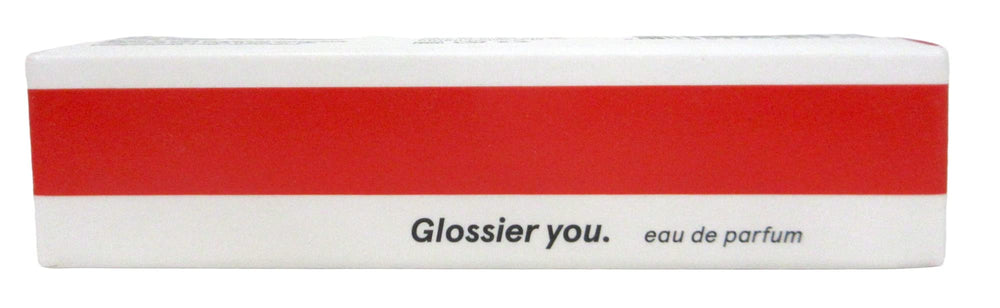 Glossier You bottle closeup, sleek packaging for everyday personal fragrance.