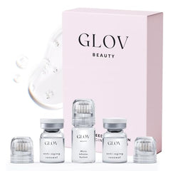 Glov Beauty micro infusion stamp on face and lips for radiant glow