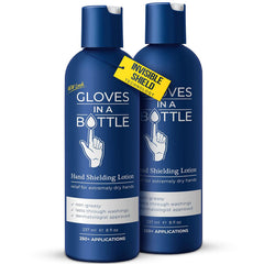 Gloves In A Bottle Shielding Lotion bottle front view for dry skin relief.