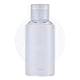 Glow lemon vitamin toner bottle highlights hydrating, lightweight feel for refreshed skin.