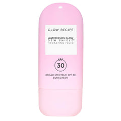 Glow Recipe Dew Shield bottle front with compact packaging and 15ml size.