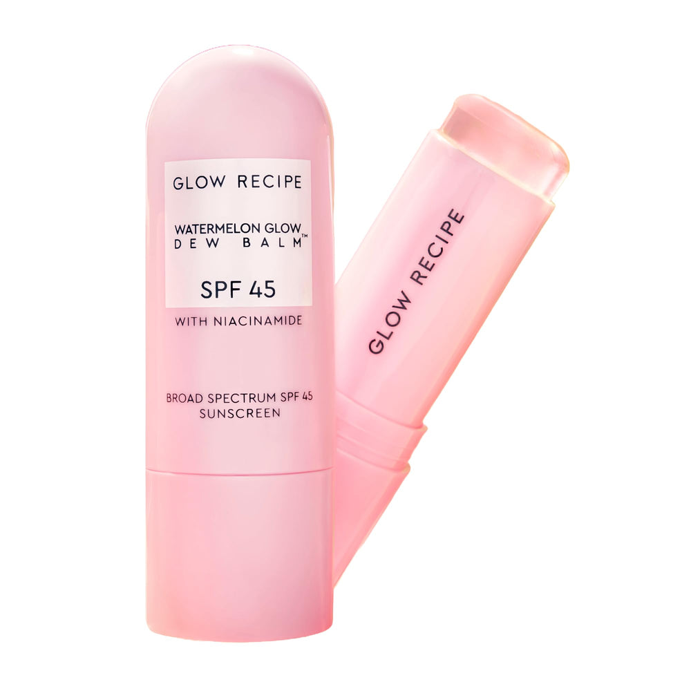Glow Recipe sunscreen stick travel-size cap offers portable protection and on-the-go convenience.