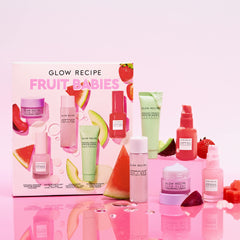 Glow Recipe Fruit Babies Strawberry Serum bottle targets uneven skin tone and smooths appearance