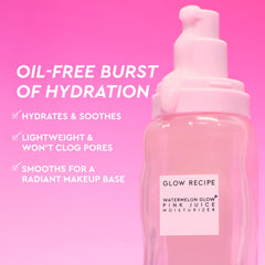Glow Recipe Pink Juice Water Gel closeup highlighting translucent gel texture for quick absorption.