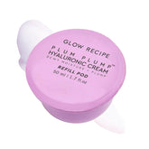Glow Recipe Plum Plump refill bottle shows premium gel-cream moisturizer for hydrated skin