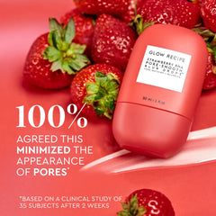 Glow Recipe Strawberry BHA Serum encapsulated-BHA closeup for smoother texture and minimized pores