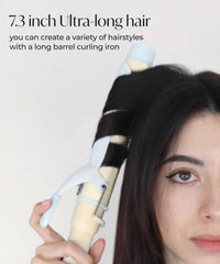 Glow U curling iron LED display highlights precise heat control.