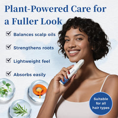 Gluvelessia natural ingredients close-up featuring rosemary and ginger for scalp balance.
