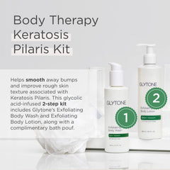 Close-up of GLYTONE lather reveals deep cleansing for rough, uneven skin.