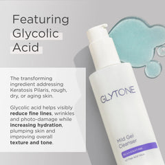 Face rinse with Glytone cleanser for clean, balanced skin.