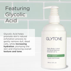 Glytone Shea butter richness conveys deep hydration for dry skin.