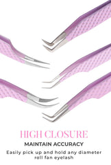 GMI Tweezers compact and portable for on-the-go eyelash appointments.