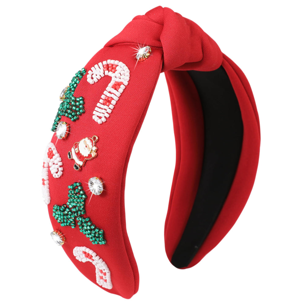 Gmmidea Christmas Jeweled Headband with sparkling rhinestones for festive styling.