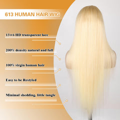 Goalroya 613 200 density wig provides full, natural-looking volume.