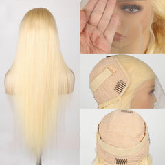Goalroya 613 blonde wig straight hair for versatile styling options.