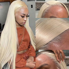 Goalroya 613 lace-front wig with HD lace blends with skin tones for seamless look.