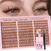 Goddvenus brown lash clusters 10-16mm for a natural wispy look.
