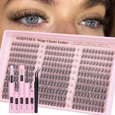 Goddvenus Lash Clusters Kit 9-14mm: natural-looking wispy clusters for everyday lash enhancement