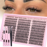 Goddvenus lash clusters kit wispy lashes 10-16mm for natural daytime flutter