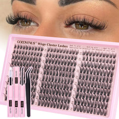Goddvenus lash clusters kit wispy lashes 10-16mm for natural daytime flutter