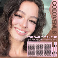 Goddvenus lash clusters natural blend for a seamless look.