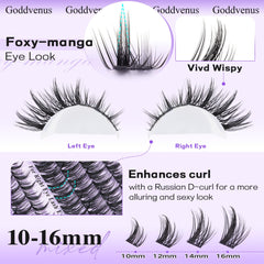 Goddvenus Manga Lash Cluster Kit fluffy wispy clusters for natural elegance
