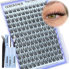 Goddvenus natural lash clusters kit box organized for easy DIY lash crafting