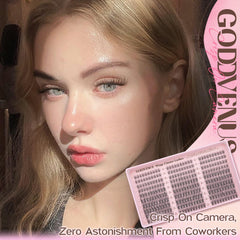 Goddvenus natural-look cluster lashes blend with natural lashes for seamless wear
