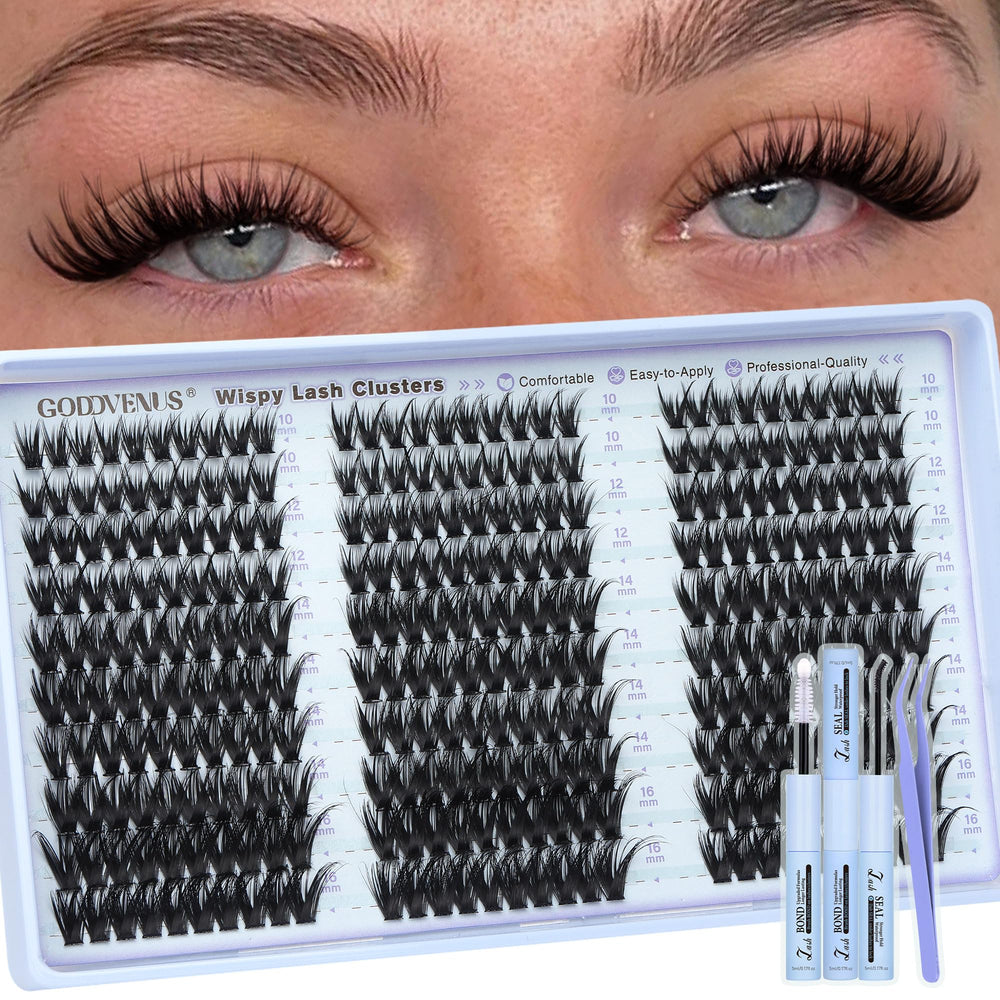 Goddvenus Wispy Lash Clusters Kit 300pcs spread for effortless DIY lash extensions