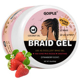 Goiple braid gel bottle offers long-lasting hold for sleek, defined braids.