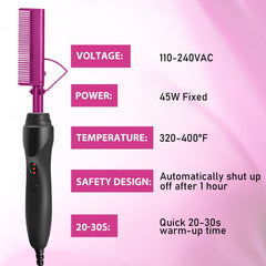 Goiple hot comb ceramic plates close-up for smooth, frizz-free results.